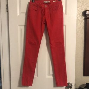Fracomina Italy Red Pants 97% Soft Cotton Jeans-Skinny- Like New